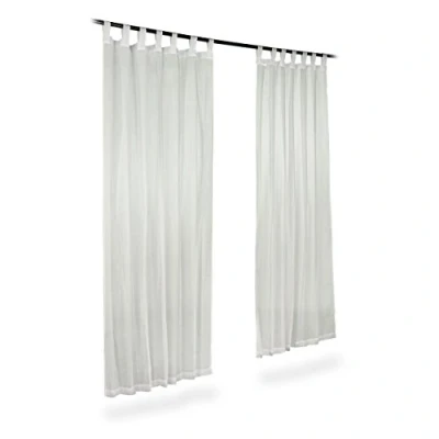 Imagen de Relaxdays Juego de Cortinas Semitransparentes, Poliéster, Crema, 245x140 cm, 1 x 140 245 cm