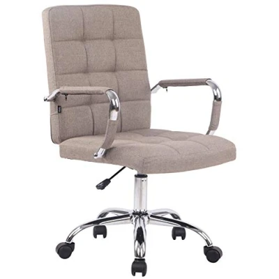 Imagen de CLP Silla De Escritorio Deli Pro En Tela Ejecutiva Giratoria &amp; Regulable Altura I Oficina con Ruedas, Color:Gris Pardo