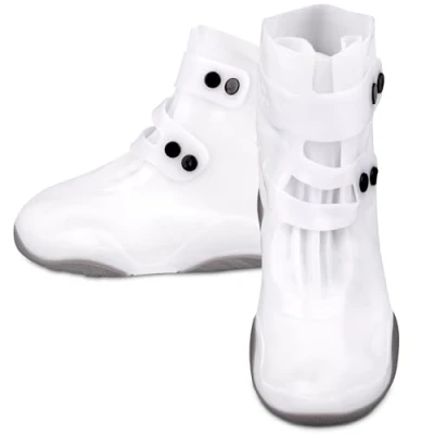 Imagen de SULPO Cubre zapatos impermeable Protector calzado lluvia Cubrezapatos impermeable, antideslizantes y reutilizables para ciclismo, tiempo lluvioso, embarrado