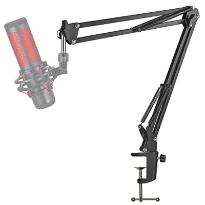 Imagen de Brazo de Microfono, Soporte Microfono para HyperX Quadcast/Solocast, Razer Seiren Mini, Blue Yeti, Snowball, Shure SM7B, AT2020, Elgato Wave y Más, Boom Arm Micrófono Condensador por YOUSHARES