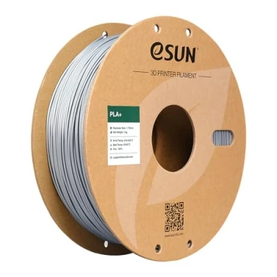 Imagen de eSUN Filamento PLA+ 1.75mm, Mejorado Tenacidad Impresora 3D PLA Plus, Precisión Dimensional +/ 0.03mm, 1KG Carrete (2.2 LBS) para de Impresión 3D, Plata