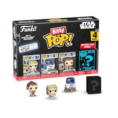 Imagen de FUNKO Bitty Pop! SW Luke 4pkY una Minifigura Misteriosa Sorpresa 0.9 Inch (2.2 Cm) Star Wars Coleccionable Repisa Apilable Incluida Idea de Regalo Relleno para Bolsa Regalos