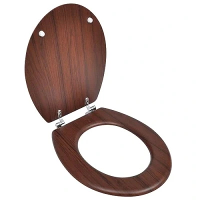 Imagen de vidaXL Asiento de Inodoro Diseño Simple Madera MDF Tapa WC Baño Aseo Váter