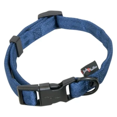 Imagen de JACK AND VANILLA, Collar para Perro, Modelo Comfort Tube Nylon, Color Azul, Tamaño 15 mm x 24 35 cm