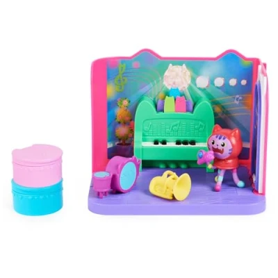 Imagen de La Casa de MUÑECAS Gabby Sala MÚSICA Música Muñecas con 1 Figura DJ Capucha, 2 Accesorios, Caja Sorpresa y Muebles 6065830 Juguetes Niños 3 Años +