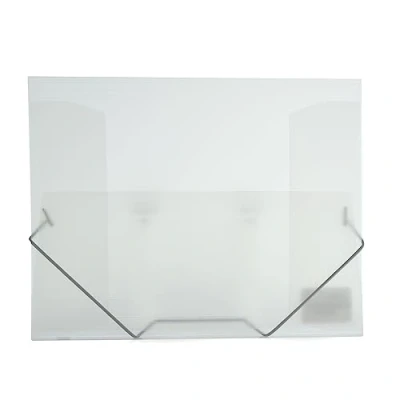 Imagen de Pack con 10 Carpetas Cierre de Gomas Redondas Tamaño A4+, Material muy resistente 12 Colores Polipropileno 100% Reciclable, by Office Box. (10, Gris)