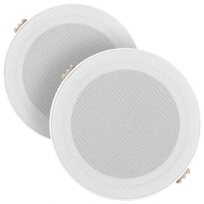Imagen de Power Dynamics MSLP50 Altavoces de Techo Marinos Resistentes al Agua 5&quot; 80W, Altavoz con clasificación IP, Ducha para Cocina y Techo, Doble Cono, diseño sin Borde Perfil bajo