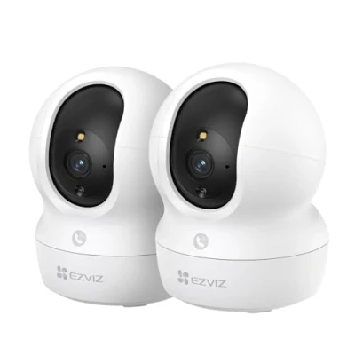 Imagen de EZVIZ 2pk CP1 2K Camara Vigilancia WiFi Interior con Seguimiento Automático, Cámara IP Domicilio 360 para Bebe Visión Nocturna Color, Detección Humana, Llamada Bidireccional, Soporta 512GB