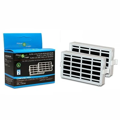 Imagen de FilterLogic Paquete de 2 Filtro antibacteriano para el frigorífico Whirlpool, Indesit, KitchenAid, Hotpoint compatible con sistema aire sano Microban ANT001, ANT 001, ANTF MIC, 481248048172
