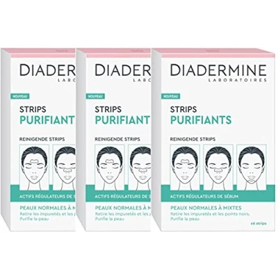 Imagen de Diadermine Pack de 3 x 6 Strips Purifiants Anti Points Noirs/Impuretés