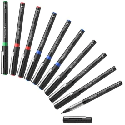 Imagen de Schneider XTRA 823 Bolígrafos de punta redonda (4 negros, 3 azules, 2 rojos, 1 verde)