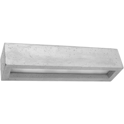 Imagen de SOLLUX Lámpara de hormigón Diseño único Bombilla LED pared loft industrial moderna VEGA Rectángulo 50 cm