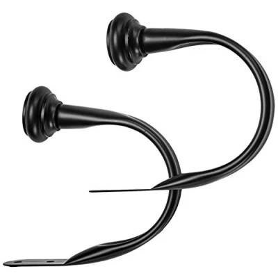 Imagen de Amazon Basics Set de 2 alzapaños Decorativos, Negro