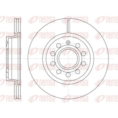 Imagen de REMSA 6647.10 Disco de freno Eje delantero 279,9, 279,9 22 9 ventilado VOLKSWAGEN: GOLF 4, 5, 6, AUDI: A3 Sportback, Hatchback, Cabrio