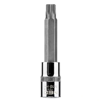 Imagen de NEO TOOLS 08 743 Piezas insertables de llave cubo 1/2 M10 Acero cromo vanadio, para herramientas Spline