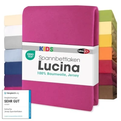 Imagen de CelinaTex Lucina bebés niños sábanas Ajustables Camas para bebé algodón 60x120 70x140 cm Rosado
