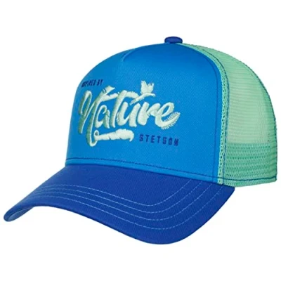 Imagen de Stetson Gorra Trucker Nature Inspired Mujer/Hombre Camionero de béisbol Malla con Visera Verano Primavera/Verano Talla única Azul