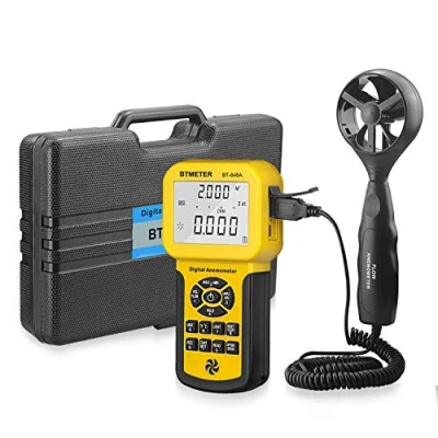 Imagen de BTMETER BT 846A Pro HVAC Anemómetro mide la velocidad del viento, temperatura CFM medidor de flujo aire con retroiluminación MAX MIN AVG