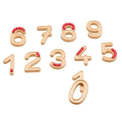 Imagen de WISSNER Aktiv lernen 11 dígitos, con el números de 1 a 10 (7 cm Alto y Grosor) RE Wood (R80000.000)