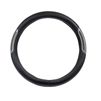 Imagen de Carlinea 163537 Funda cubierta para el volante negro, plateado 37 38