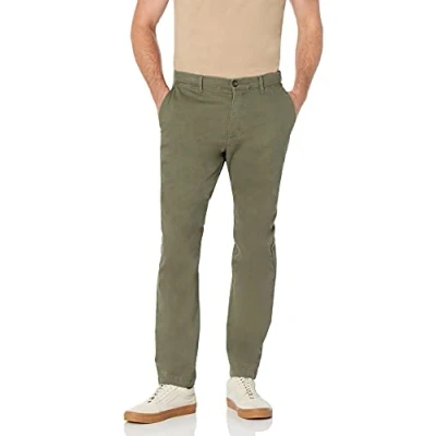 Imagen de Amazon Essentials Pantalón Chino elástico, Informal, Corte Deportivo (Disponible en Tallas Grandes) Hombre, Verde Oliva, 36W / 31L