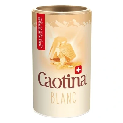 Imagen de Caotina Blanc, chocolate blanco para beber, cacao en polvo con el mejor suizo, caliente sostenible y certificado, 1x500g