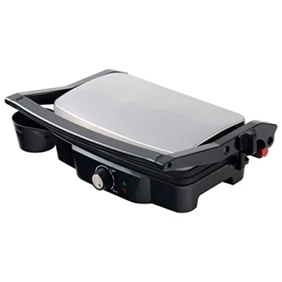 Imagen de ARDES Parrilla Eléctrica de contacto Profesional 1500W Plancha para bocadillos y pan «piadina» con Placas antiadherentes Grande Color Negro Acero Modelo AR1S20