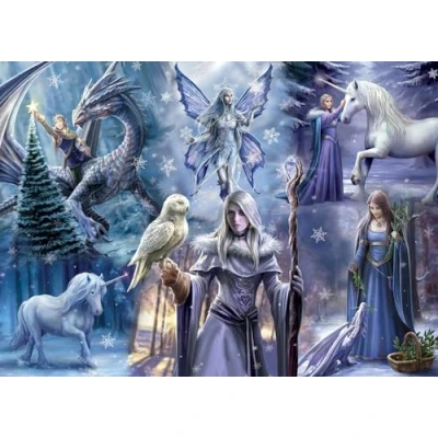 Imagen de Anne Stokes Winter Fantasy Puzzle (1000 piezas), diseño de