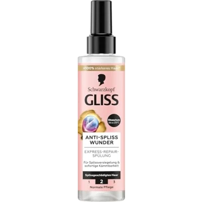 Imagen de Gliss acondicionador antipuntas milagro (200 ml), para el cabello reparando las fibras dañadas del cabello, un sellado duradero de puntas abiertas, con protección contra