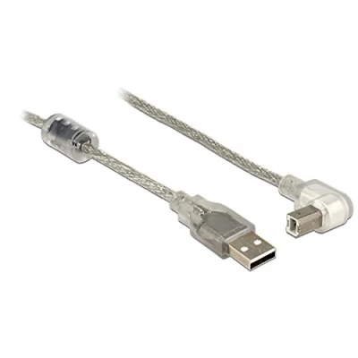 Imagen de Delock 3m, Usb2.0 a/usb2.0 B 3m Usb A Plata, Transparente Cables