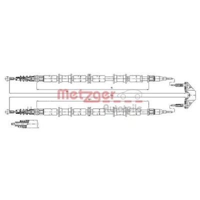 Imagen de METZGER 11.5865 Cable de Freno Mano posterior 1677/1495+1677/1495 Discos COFLE OPEL: Zafira A