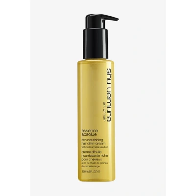Imagen de Shu Uemura, Leche Capilar All In Oil Essence Absolue, Para todo tipo de cabello, Con Aceite Camelia Roja, Nutre, Suaviza y Revitaliza, 150 ml