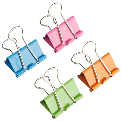 Imagen de Rapesco FBC32COL Pinzas Clips de 32 mm con Brazos Plegables, Colores surtidos, Paquete 10