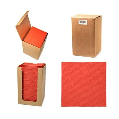 Imagen de Alvotex Chic Airlaid 100 servilletas de cóctel, 1/4 Pliegues similares, Desechables, 20 x cm, Rojo, cm