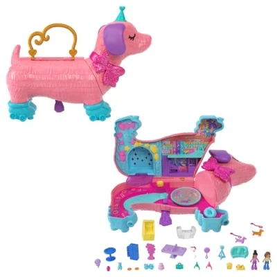 Imagen de Polly Pocket Puppy Party, Fiesta de Perritos, Incluye Dos muñecas y 25 Accesorios para niñas niños +3 años, HKV54