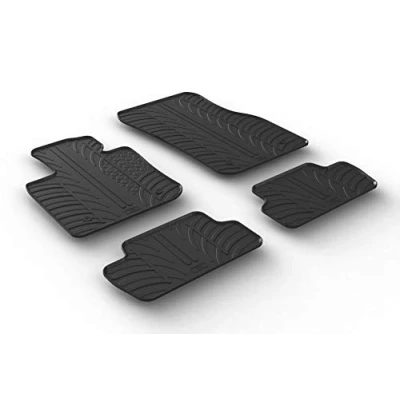 Imagen de Gledring 0407 Juego de alfombrillas suelo Caucho delante y detrás 4 negro 750mm 550mm MINI: Hatchback