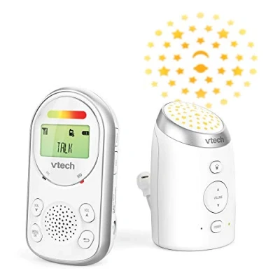 Imagen de VTech AM706 1W Monitor de bebé con Largo Alcance, hasta 0,3 m, Audio Sonido Claro, conversación bidireccional, Alerta Vibrante, luz Nocturna