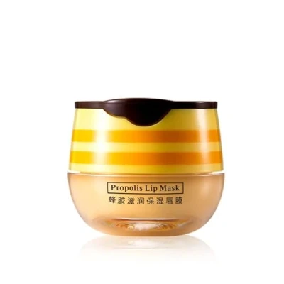 Imagen de Bálsamo labial Bee Balm Honey Pot Propolis Hidratante Lip Mask y Prevención Exfoliante de labios Secos agrietados (1 unidad)