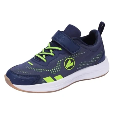 Imagen de JAKO JTF PLAY Unisex Zapatillas de entrenamiento para niños, Talla: 33, Dark navy/lime Zapatos