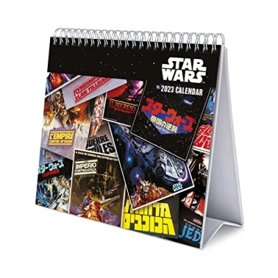 Imagen de Grupo Erik Calendario escritorio Deluxe Star Wars Classic 2023 sobremesa con certificado FSC Licencia oficial, CS23007