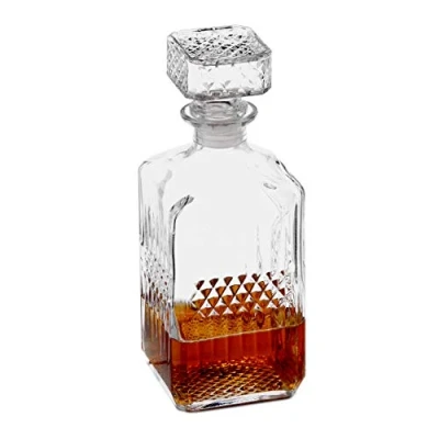 Imagen de Relaxdays 10027876 Decantador de Whisky, Jarra con Tapa, Dispensador Licor, 900 ml, Cristal, 1 Ud, Transparente, Vidrio