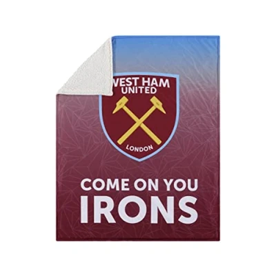 Imagen de FOCO Premier League Football West Ham United Manta de felpa Sherpa