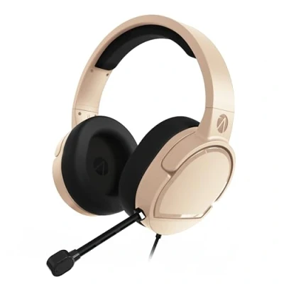 Imagen de STEALTH PANTHER Sand Auriculares de diadema para juegos PS4/PS5, XBOX, Switch, PC con micrófono flexible, conector 3,5 mm, cable 1,5 m, ligeros, cómodos y duraderos