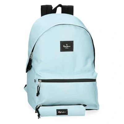 Imagen de Pepe Jeans Aris Colorful Mochila para Portátil Doble Compartimento 15,6 Pulgadas Azul 31x44x17,5 cms Poliéster by Joumma Bags
