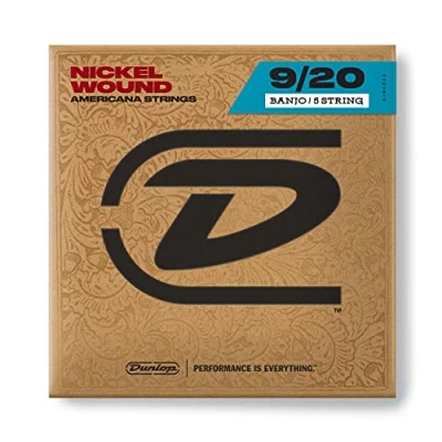 Imagen de Dunlop djn0920 lámpara de níquel cuerdas para banjo (5 unidades)