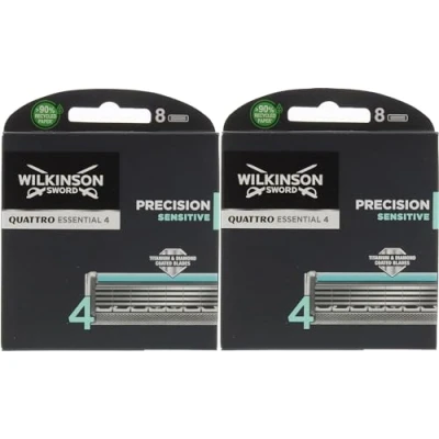 Imagen de Wilkinson Sword Cuchillas de afeitar sensibles al titanio Quattro x 16 hojas