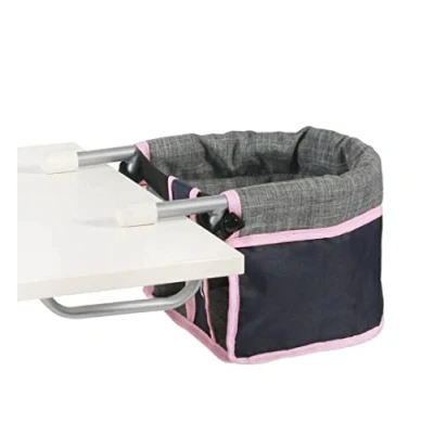 Imagen de bayer Chic 2000 Silla de Mesa 60 cm, Trona para muñecas, Color Melange Grey Navy, Klein (735 26)