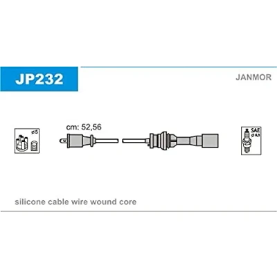 Imagen de JANMOR JP232 Juego de Cables Encendido MAZDA: 323 F 6, FAMILIA 6
