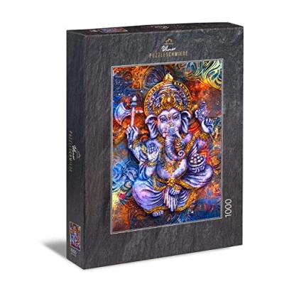 Imagen de Ulmer Puzzleschmiede Puzzle Ganesha: de 1000 Piezas El Popular Dios hindú como Cuadro Colores