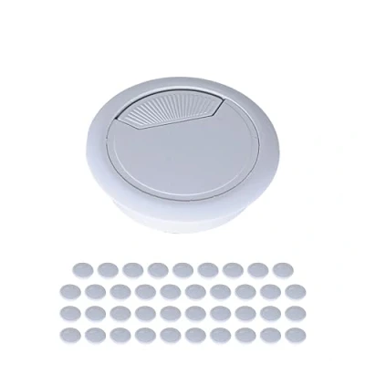 Imagen de M.PASCUAL Tapa Pasacables Mesa Oficina Escritorio Ø60 mm Pack 20 Unidades (Blanco)